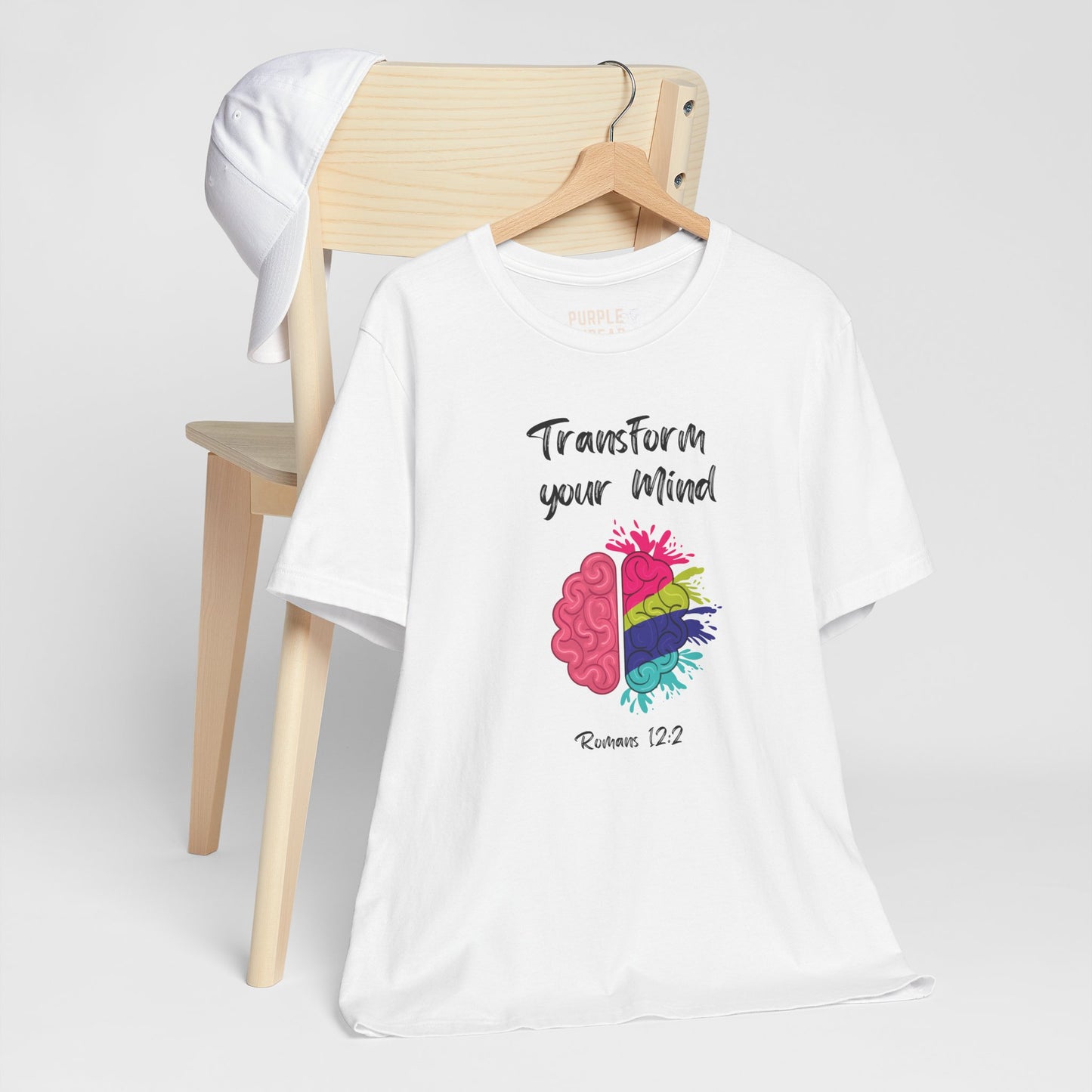 “Transform Your Mind” Christian T-Shirt – Romans 12:2 Inspired Faith Tee