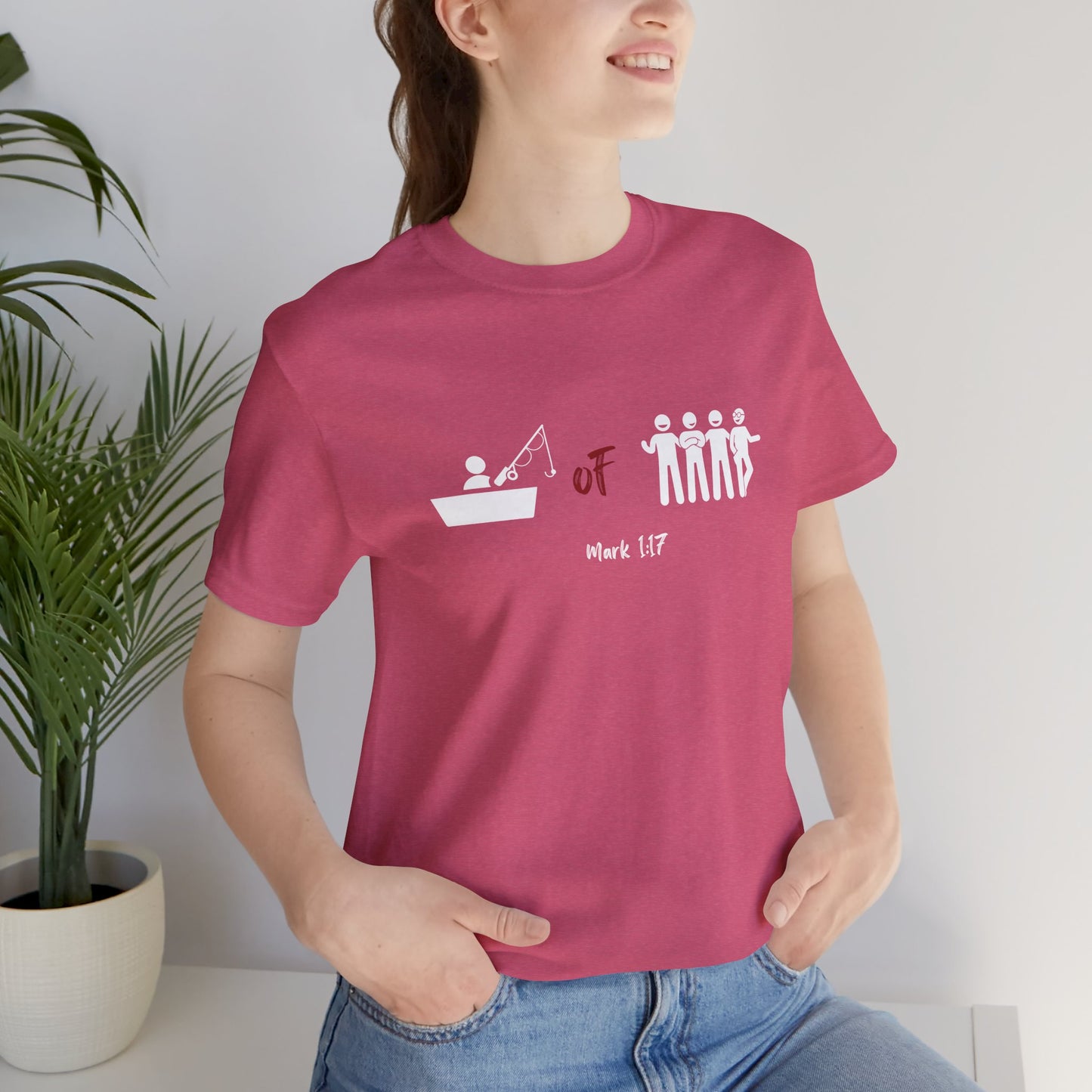"Fisher of Men" Tee, Christian T-Shirt for Women and Men – Faith-Based Graphic Tee with Bible Verse or Inspirational Message – Soft Unisex Fit – Religious Apparel for Church, Gifts, or Everyday Wear – Jesus Shirt, Spiritual Clothing, Scripture Tee