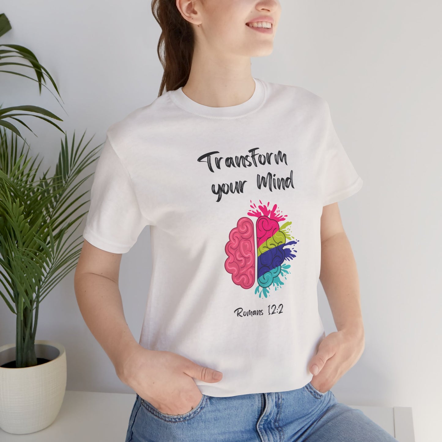 “Transform Your Mind” Christian T-Shirt – Romans 12:2 Inspired Faith Tee