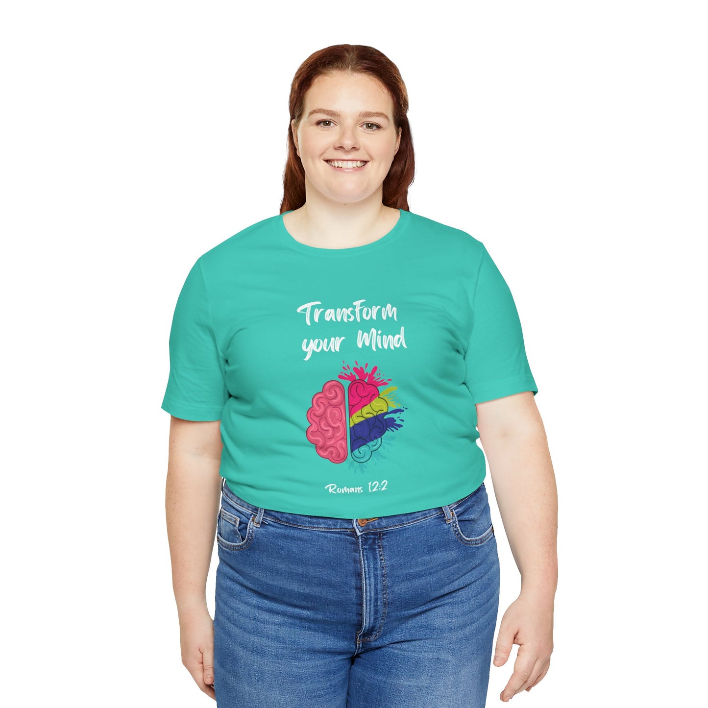 “Transform Your Mind” Christian T-Shirt – Romans 12:2 Inspired Faith Tee