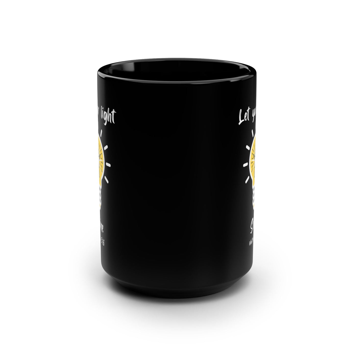 Let your Light Shine, Scripture mug, Bible mug, Pastor mug, Inspirational mug, Christian mug, Black mug, Pastor gift