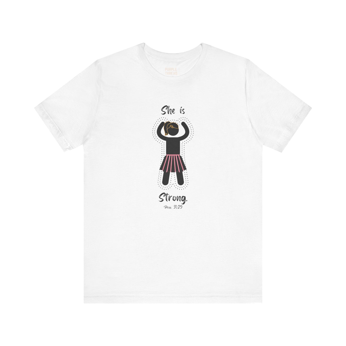 She is Strong LITE Proverbs 31:25 Christian Women’s T-Shirt – Faith-Based Inspirational Tee