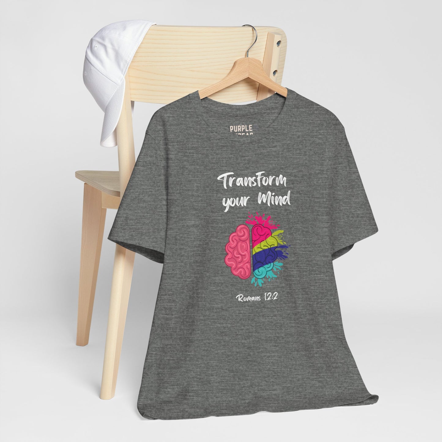 “Transform Your Mind” Christian T-Shirt – Romans 12:2 Inspired Faith Tee