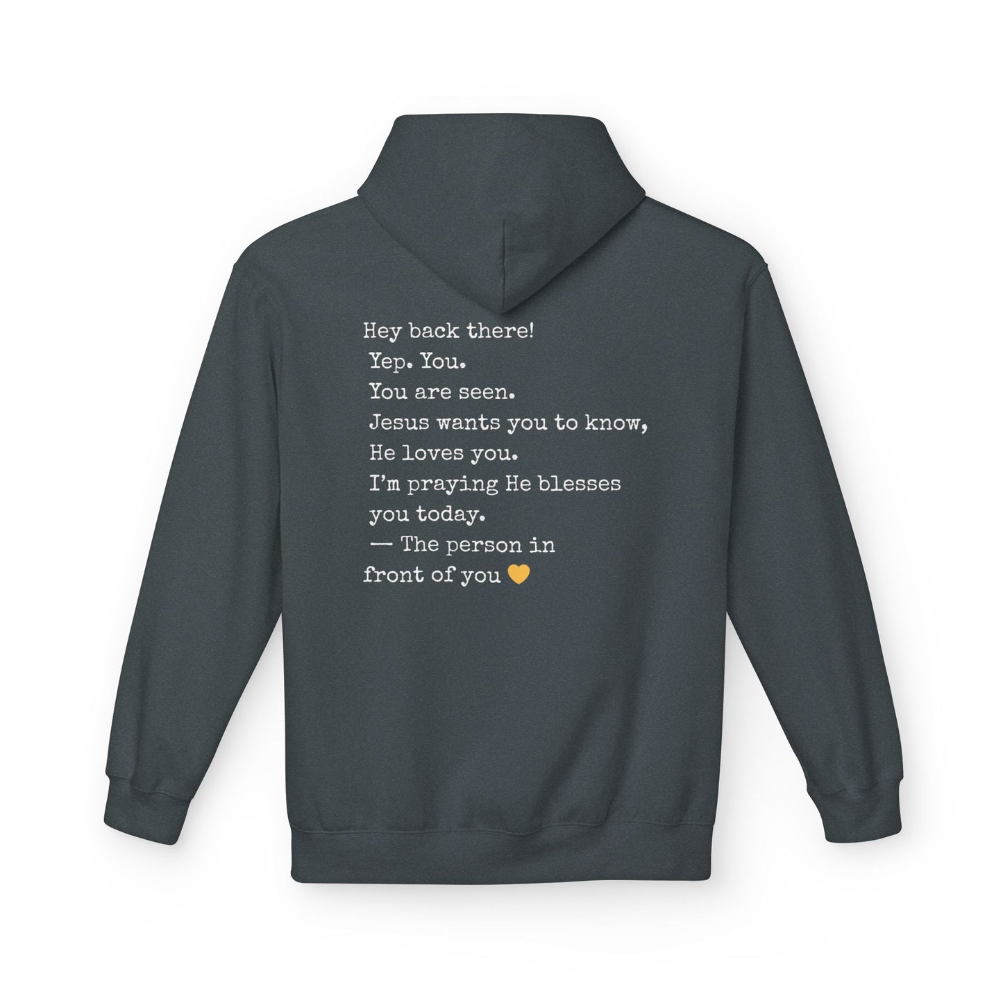 “Hey You” Christian Hoodie for Both Men and Women – Faith-Based Inspirational Hoodie That Speaks Life
