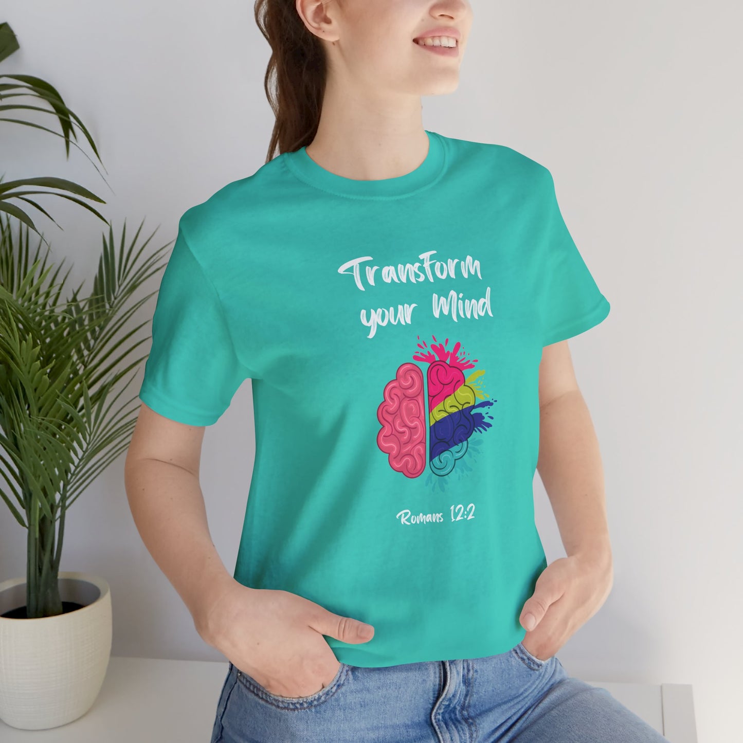 “Transform Your Mind” Christian T-Shirt – Romans 12:2 Inspired Faith Tee