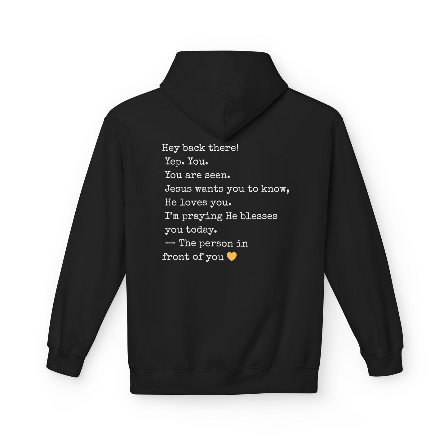 “Hey You” Christian Hoodie for Both Men and Women – Faith-Based Inspirational Hoodie That Speaks Life