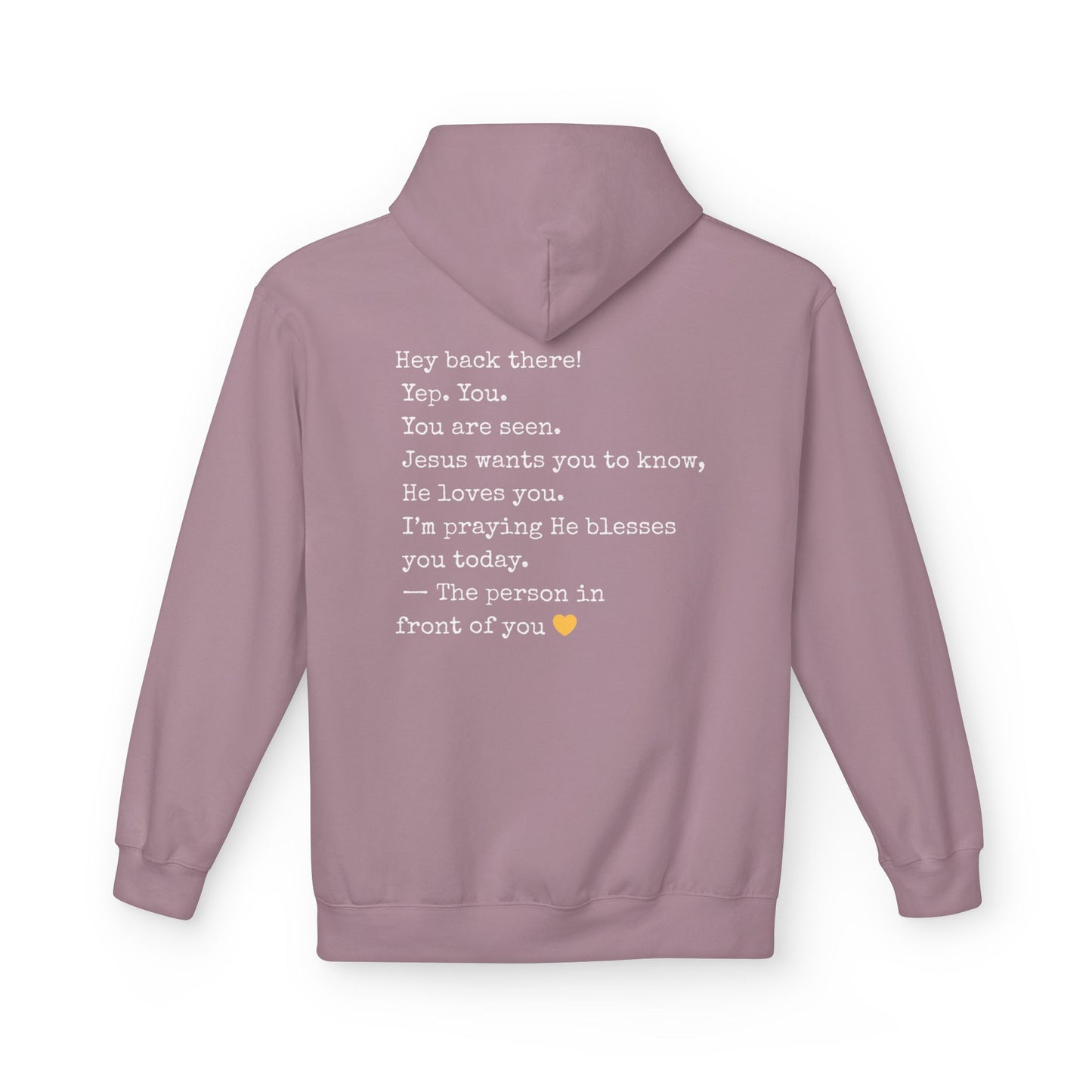 “Hey You” Christian Hoodie for Both Men and Women – Faith-Based Inspirational Hoodie That Speaks Life