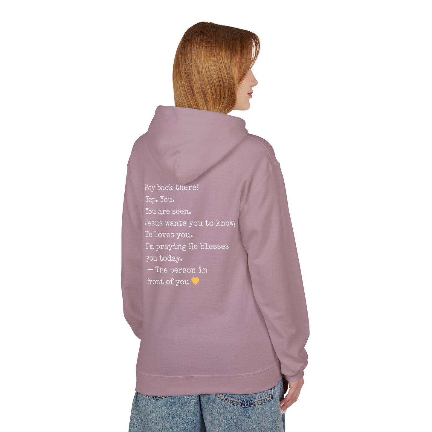 “Hey You” Christian Hoodie for Both Men and Women – Faith-Based Inspirational Hoodie That Speaks Life