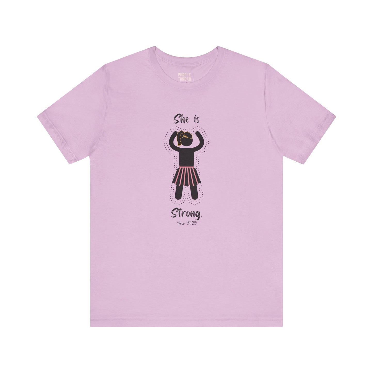 She is Strong LITE Proverbs 31:25 Christian Women’s T-Shirt – Faith-Based Inspirational Tee