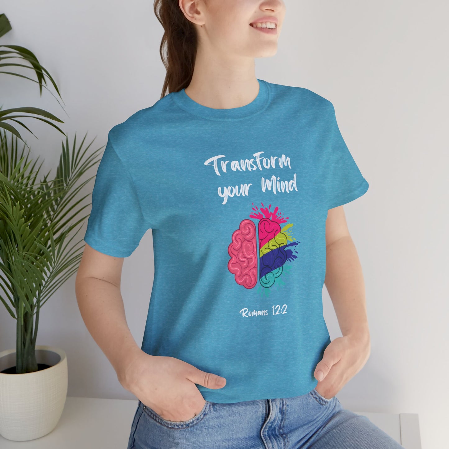 “Transform Your Mind” Christian T-Shirt – Romans 12:2 Inspired Faith Tee