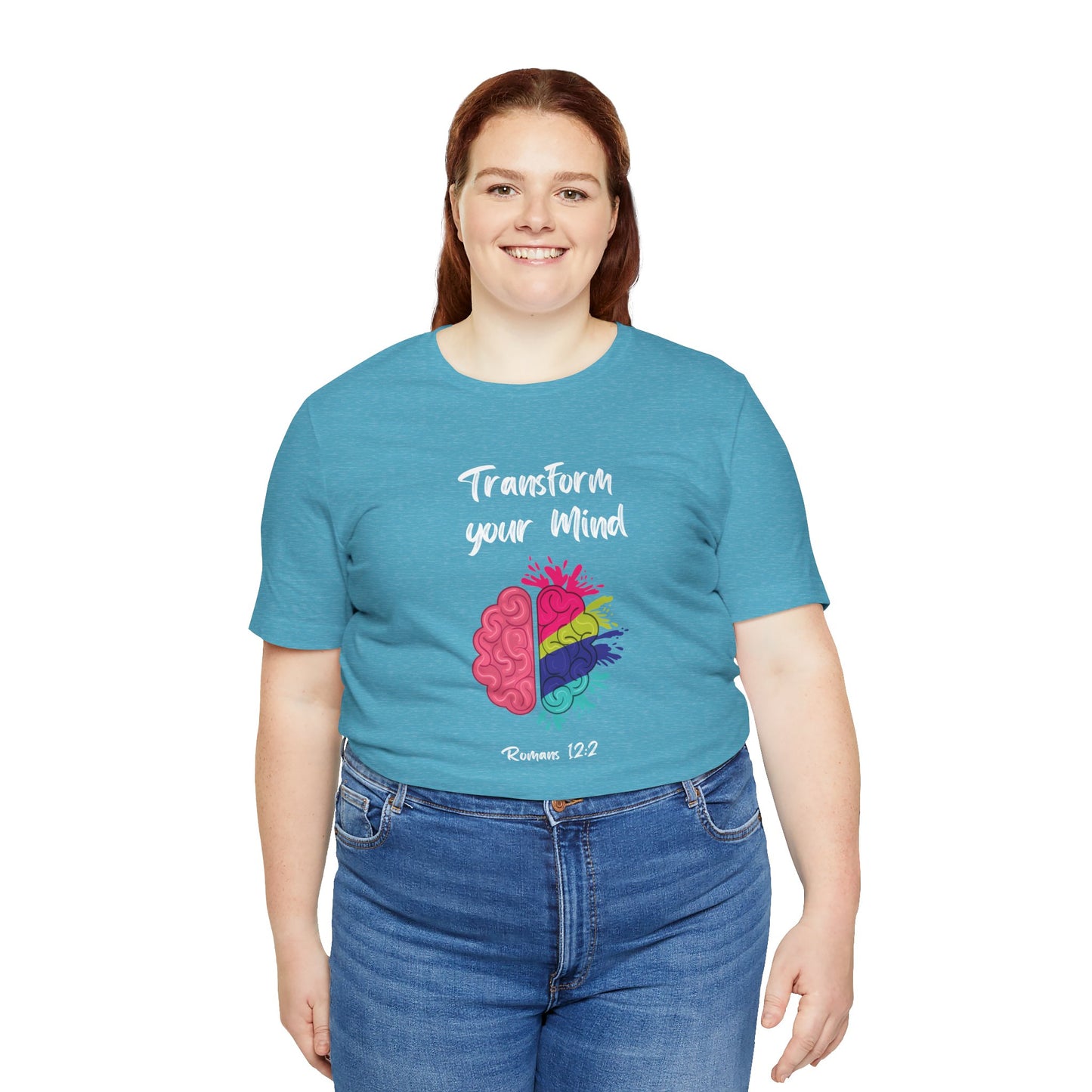 “Transform Your Mind” Christian T-Shirt – Romans 12:2 Inspired Faith Tee