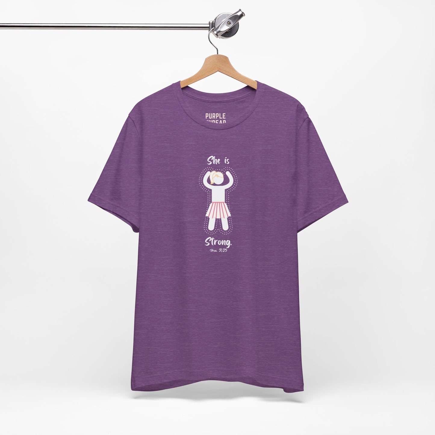 She is Strong Proverbs 31:25 Christian Women’s T-Shirt – Faith-Based Inspirational Tee