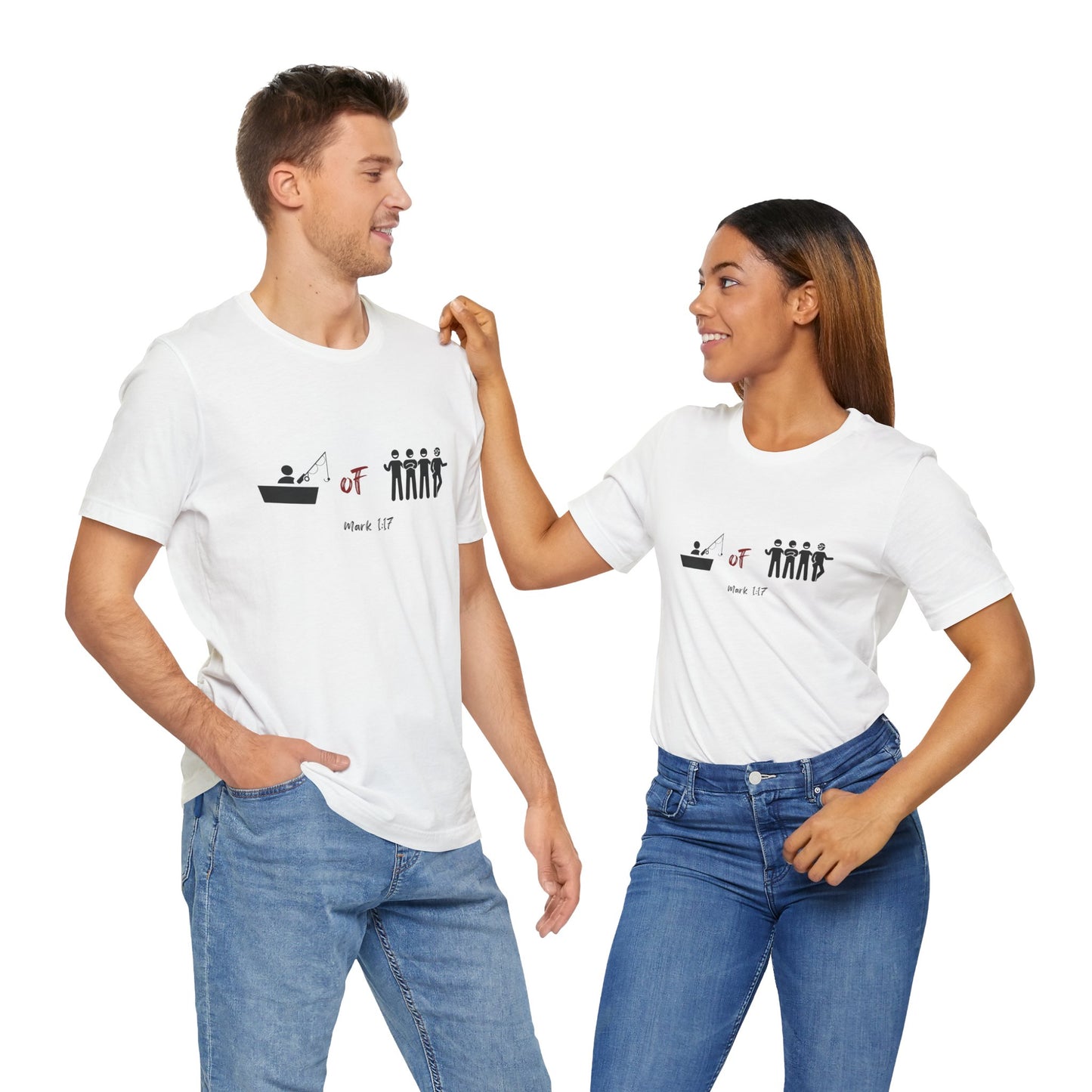 "Fisher of Men" Tee, Christian T-Shirt for Women and Men – Faith-Based Graphic Tee with Bible Verse or Inspirational Message – Soft Unisex Fit – Religious Apparel for Church, Gifts, or Everyday Wear – Jesus Shirt, Spiritual Clothing, Scripture Tee