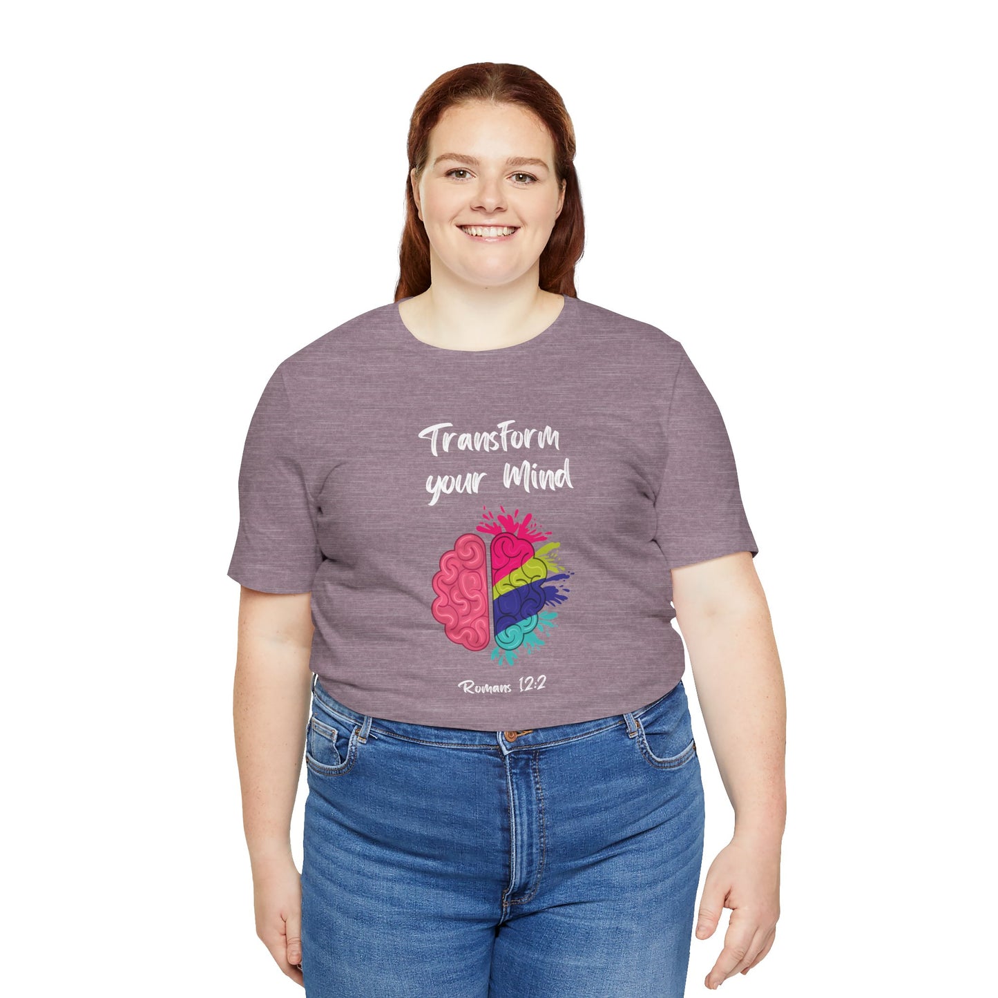 “Transform Your Mind” Christian T-Shirt – Romans 12:2 Inspired Faith Tee