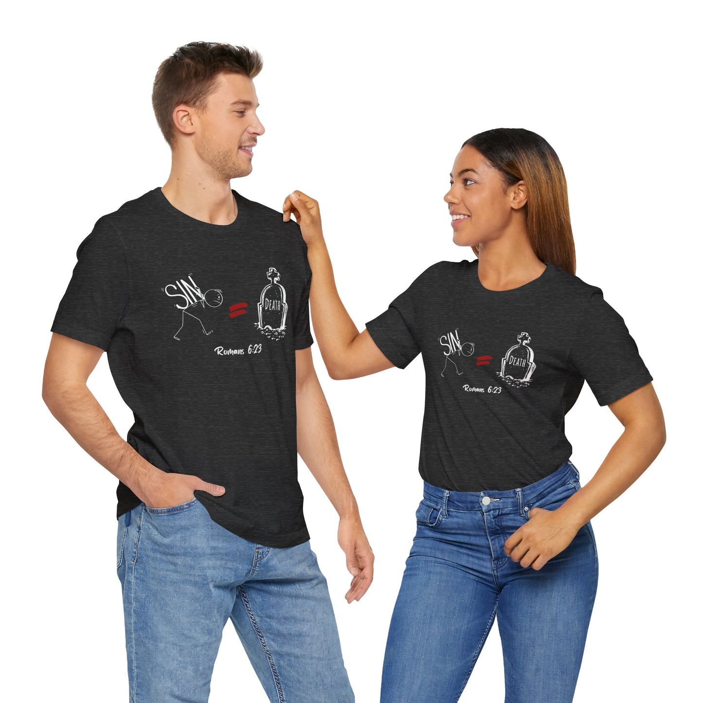 “The Wages of Sin is Death” T-Shirt – Romans 6:23 Evangelism Tee