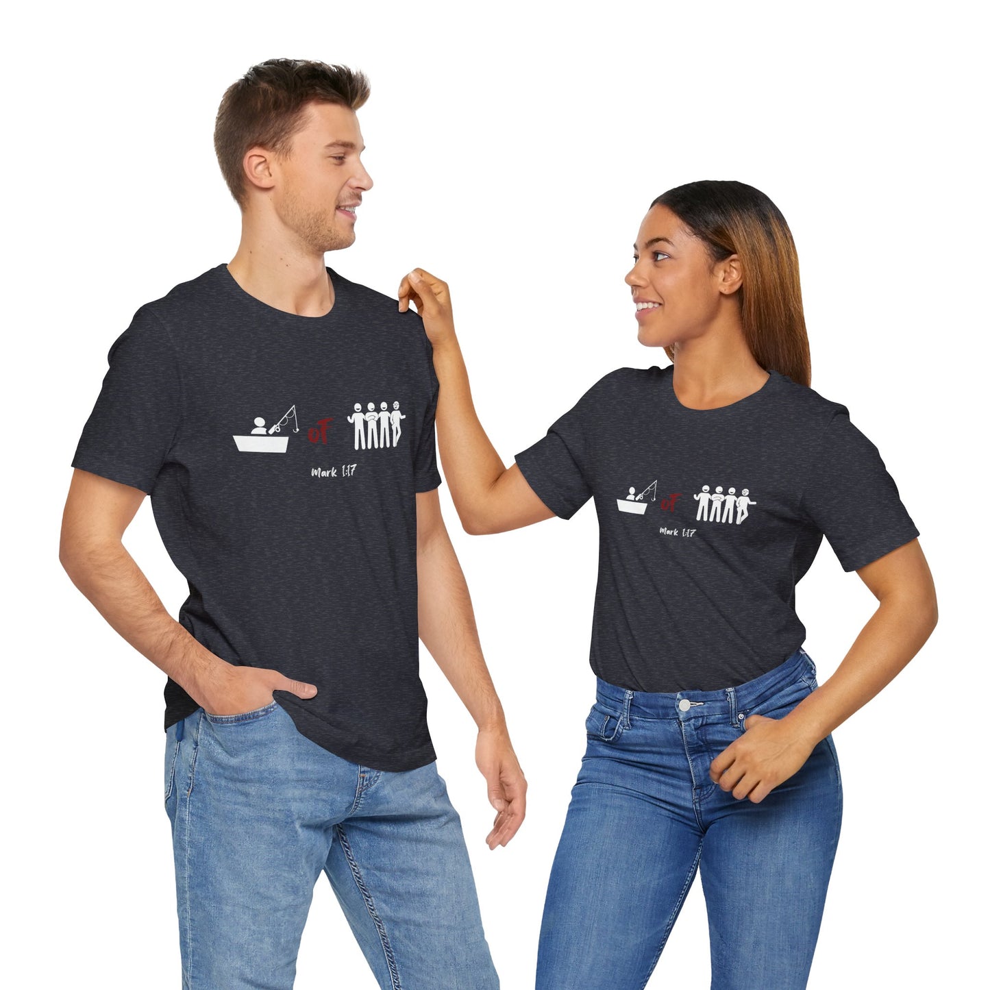 "Fisher of Men" Tee, Christian T-Shirt for Women and Men – Faith-Based Graphic Tee with Bible Verse or Inspirational Message – Soft Unisex Fit – Religious Apparel for Church, Gifts, or Everyday Wear – Jesus Shirt, Spiritual Clothing, Scripture Tee