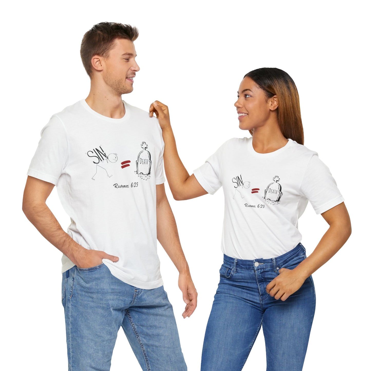 “The Wages of Sin is Death” T-Shirt – Romans 6:23 Evangelism Tee
