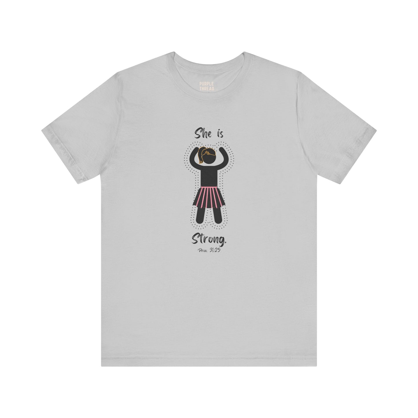 She is Strong LITE Proverbs 31:25 Christian Women’s T-Shirt – Faith-Based Inspirational Tee