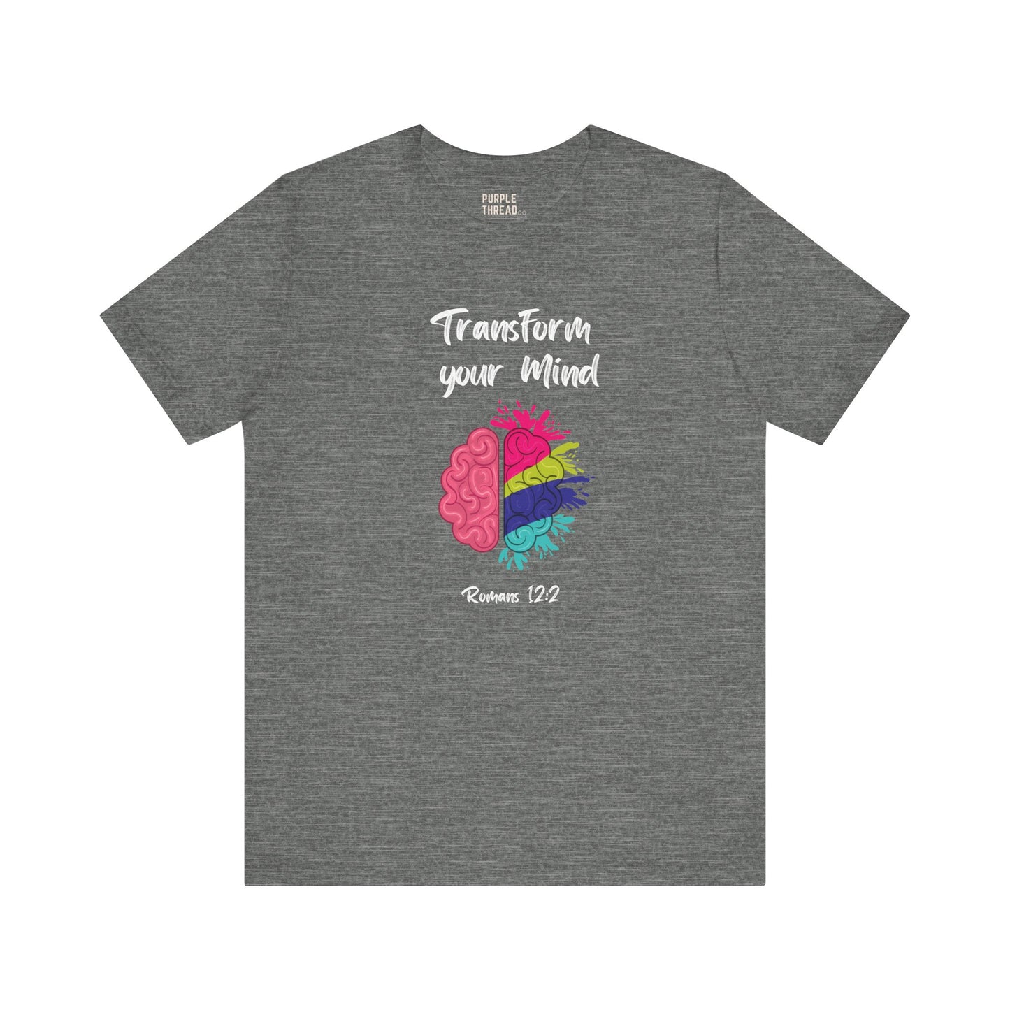 “Transform Your Mind” Christian T-Shirt – Romans 12:2 Inspired Faith Tee