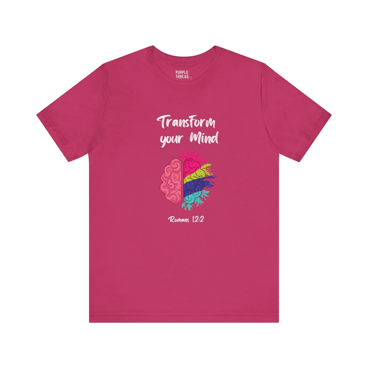 “Transform Your Mind” Christian T-Shirt – Romans 12:2 Inspired Faith Tee