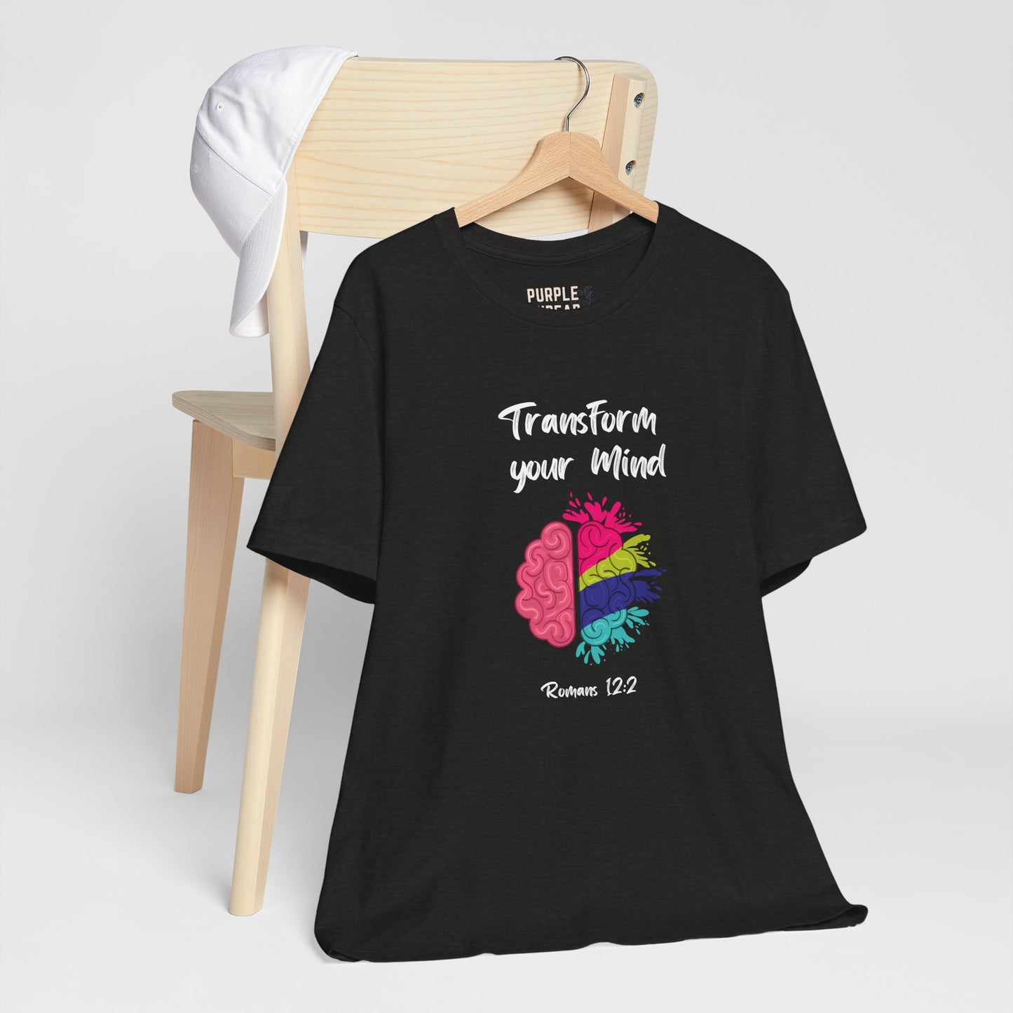 “Transform Your Mind” Christian T-Shirt – Romans 12:2 Inspired Faith Tee