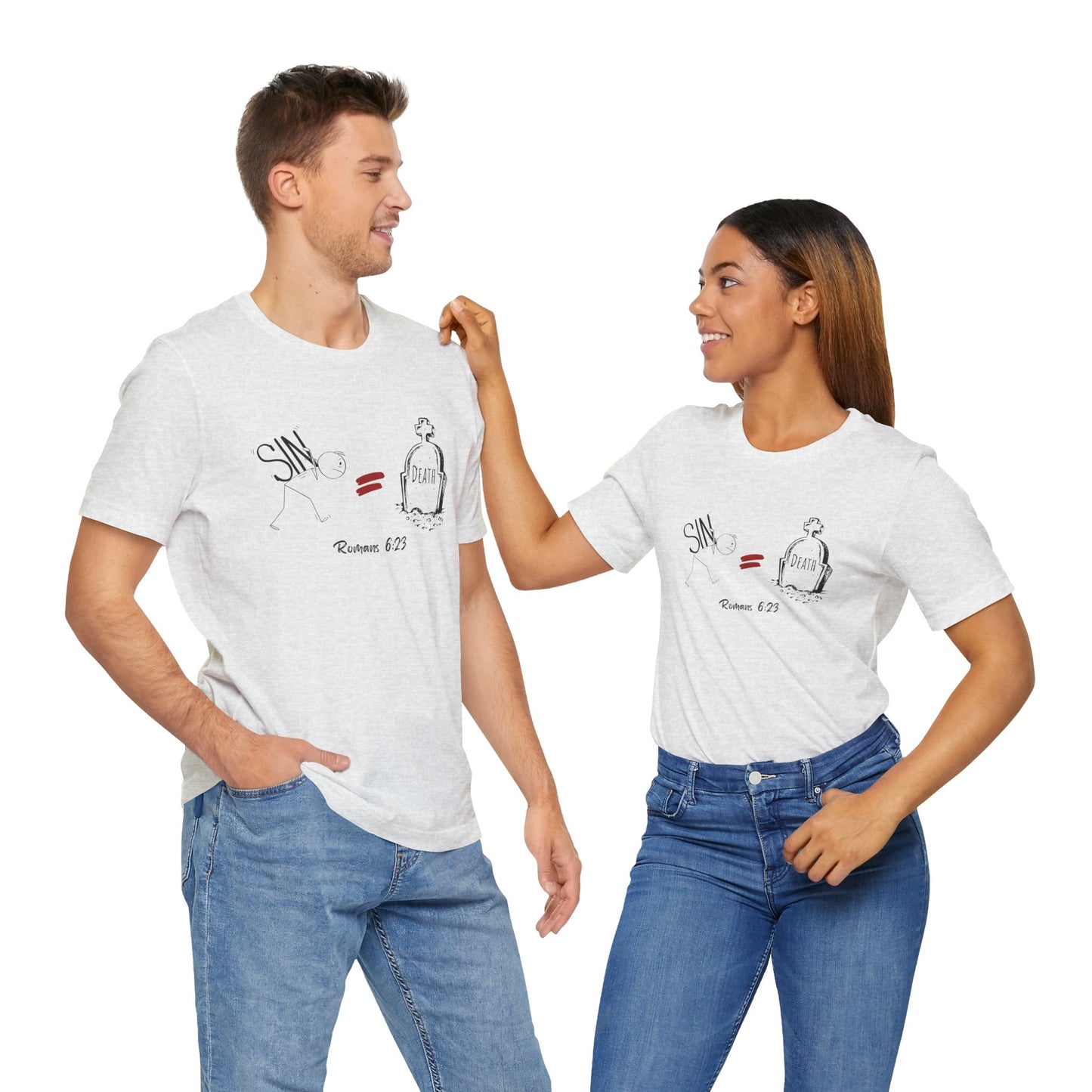 “The Wages of Sin is Death” T-Shirt – Romans 6:23 Evangelism Tee