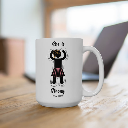 She is Strong, Scripture mug, Christian mug, Proverbs, Pastor gift, woman's gift, Women, Girl Power