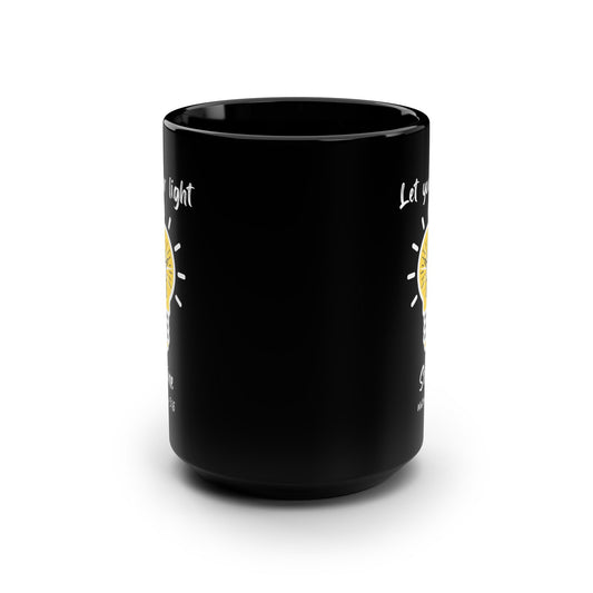 Let your Light Shine, Scripture mug, Bible mug, Pastor mug, Inspirational mug, Christian mug, Black mug, Pastor gift