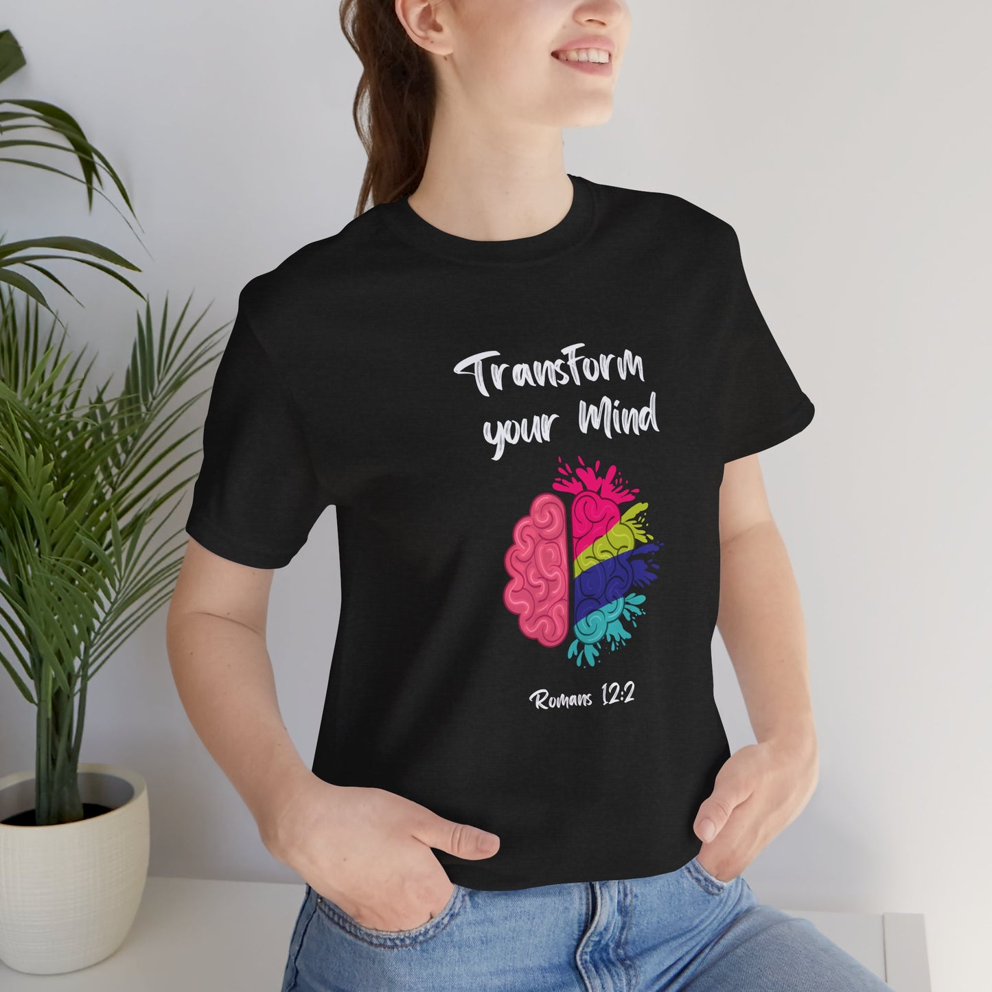 “Transform Your Mind” Christian T-Shirt – Romans 12:2 Inspired Faith Tee