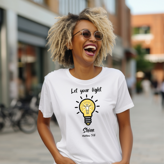 Inspirational Light Bulb Tee, Motivational T-Shirt, Let Your Light Shine Gift, Positive Energy Shirt, Uplifting Casual Wear, Unisex [...]